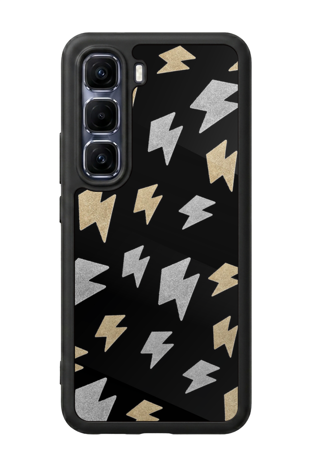 Infinix Hot 60 Pro Plus Uyumlu Simsek Tasarımlı Glossy Premium Kılıf