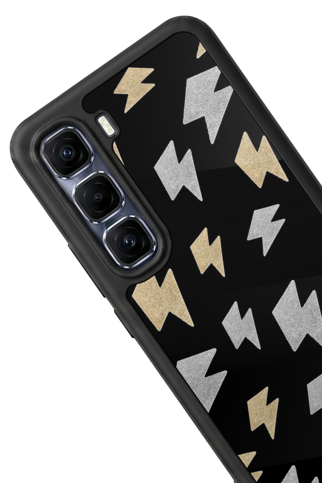 Infinix Hot 60 Pro Plus Uyumlu Simsek Tasarımlı Glossy Premium Kılıf