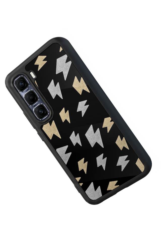 Infinix Hot 60 Pro Plus Uyumlu Simsek Tasarımlı Glossy Premium Kılıf