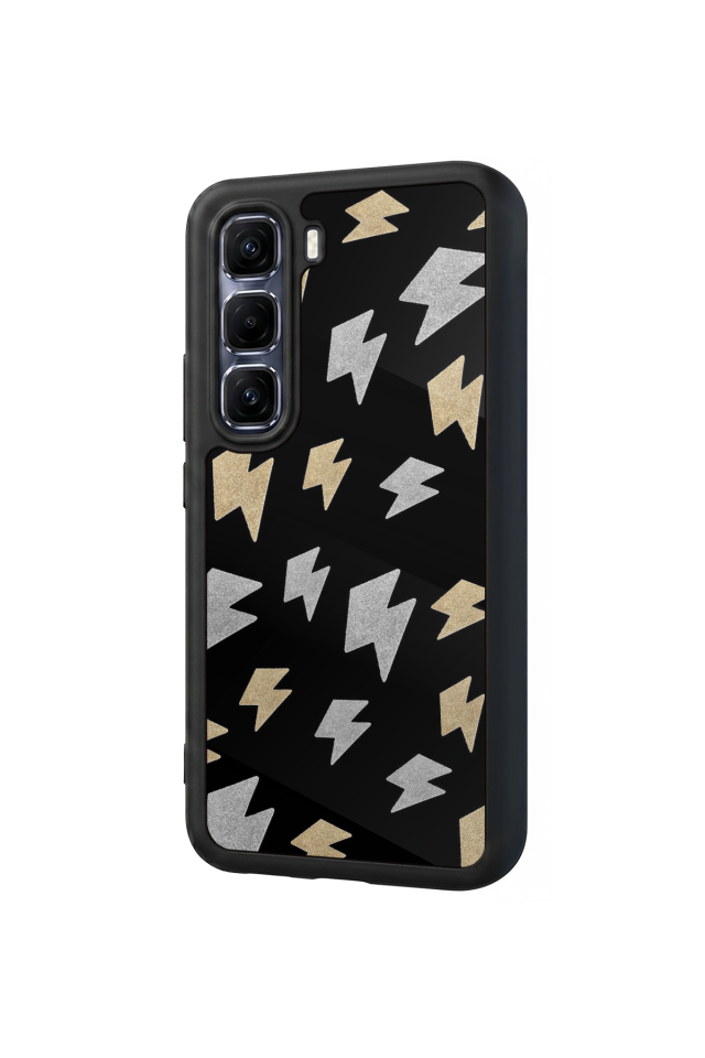 Infinix Hot 60 Pro Plus Uyumlu Simsek Tasarımlı Glossy Premium Kılıf