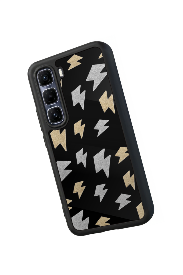 Infinix Hot 60 Pro Plus Uyumlu Simsek Tasarımlı Glossy Premium Kılıf