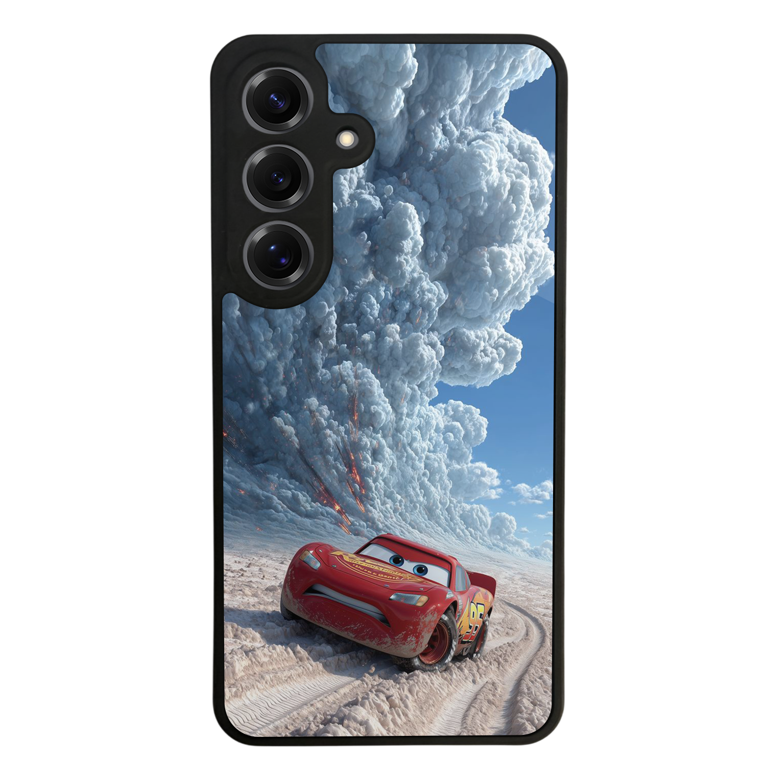 Samsung Galaxy S25 Uyumlu Şimsek McQueen Tasarımlı Glossy Premium Kılıf