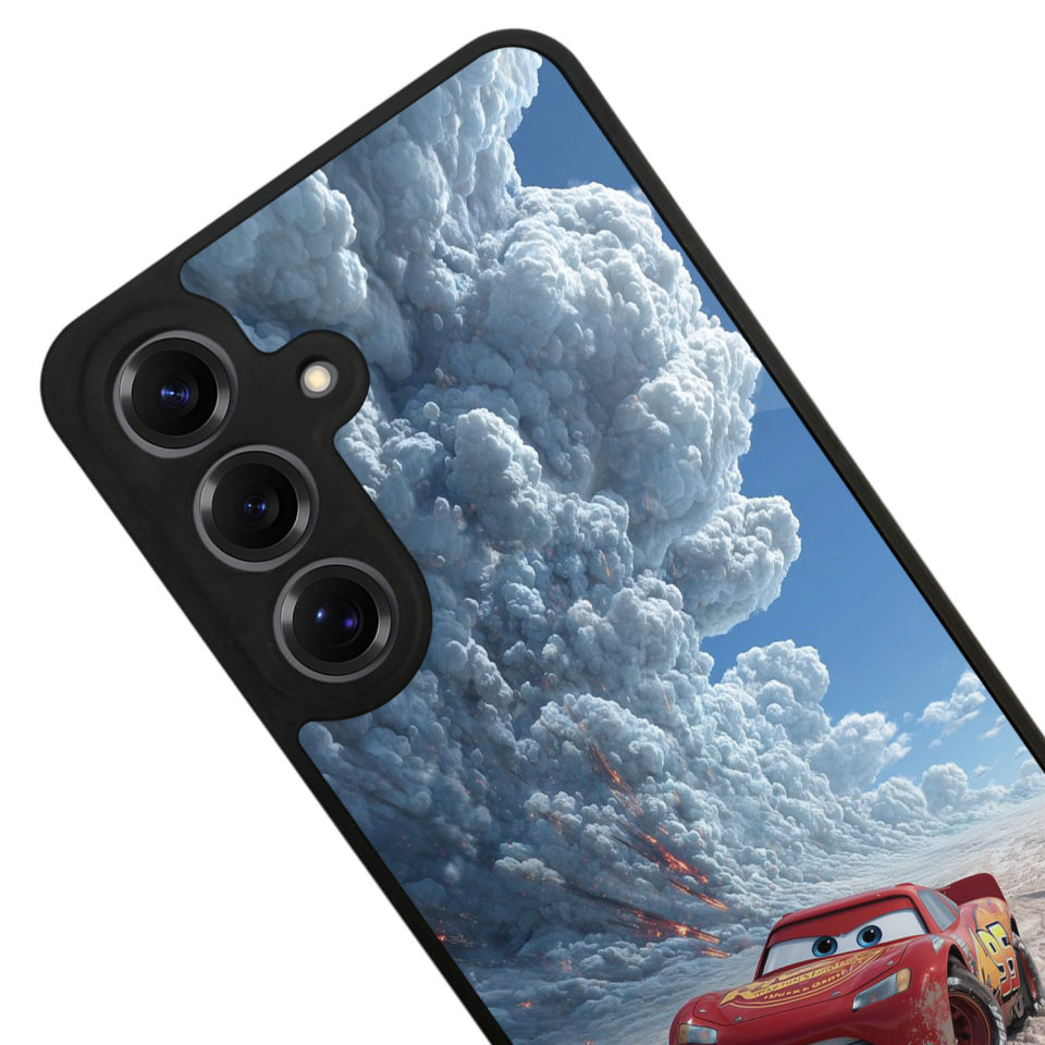 Samsung Galaxy S25 Uyumlu Şimsek McQueen Tasarımlı Glossy Premium Kılıf