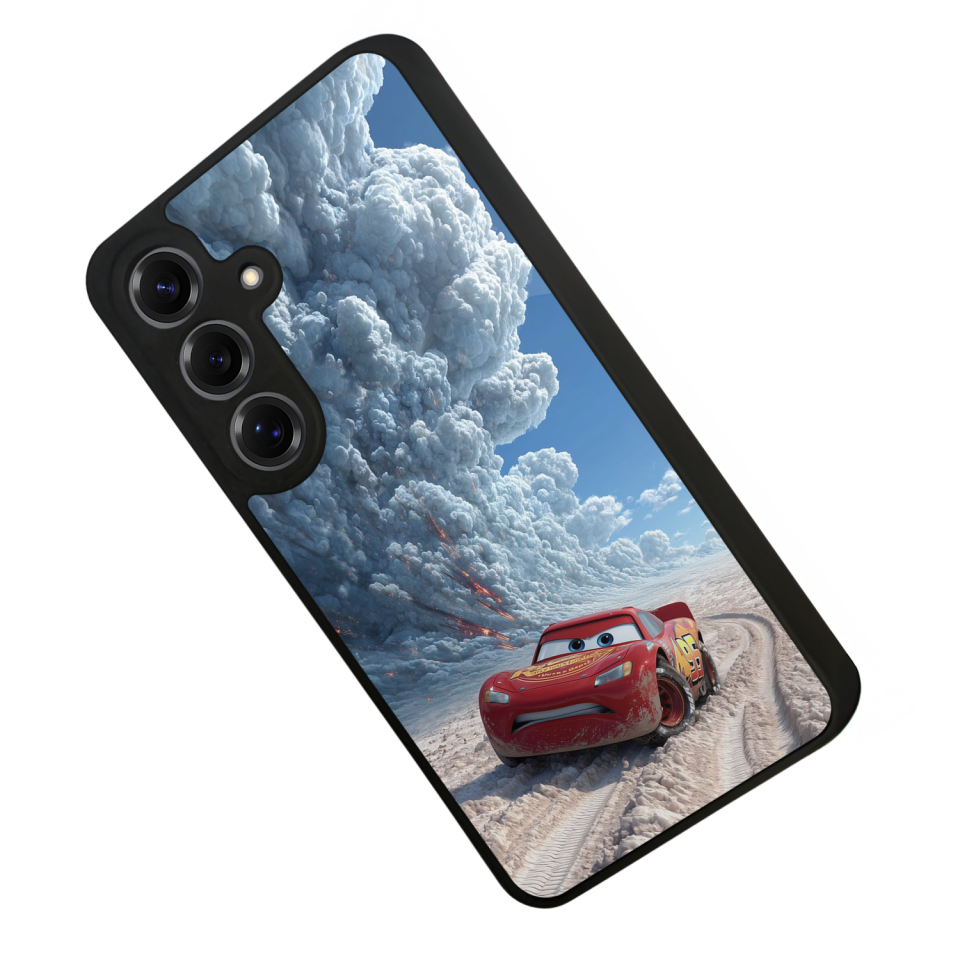Samsung Galaxy S25 Uyumlu Şimsek McQueen Tasarımlı Glossy Premium Kılıf