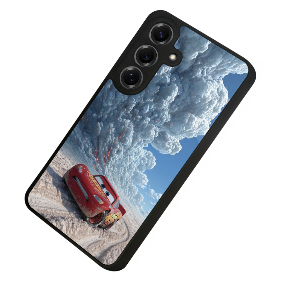 Samsung Galaxy S25 Uyumlu Şimsek McQueen Tasarımlı Glossy Premium Kılıf