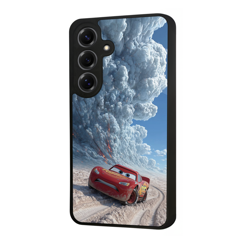 Samsung Galaxy S25 Uyumlu Şimsek McQueen Tasarımlı Glossy Premium Kılıf