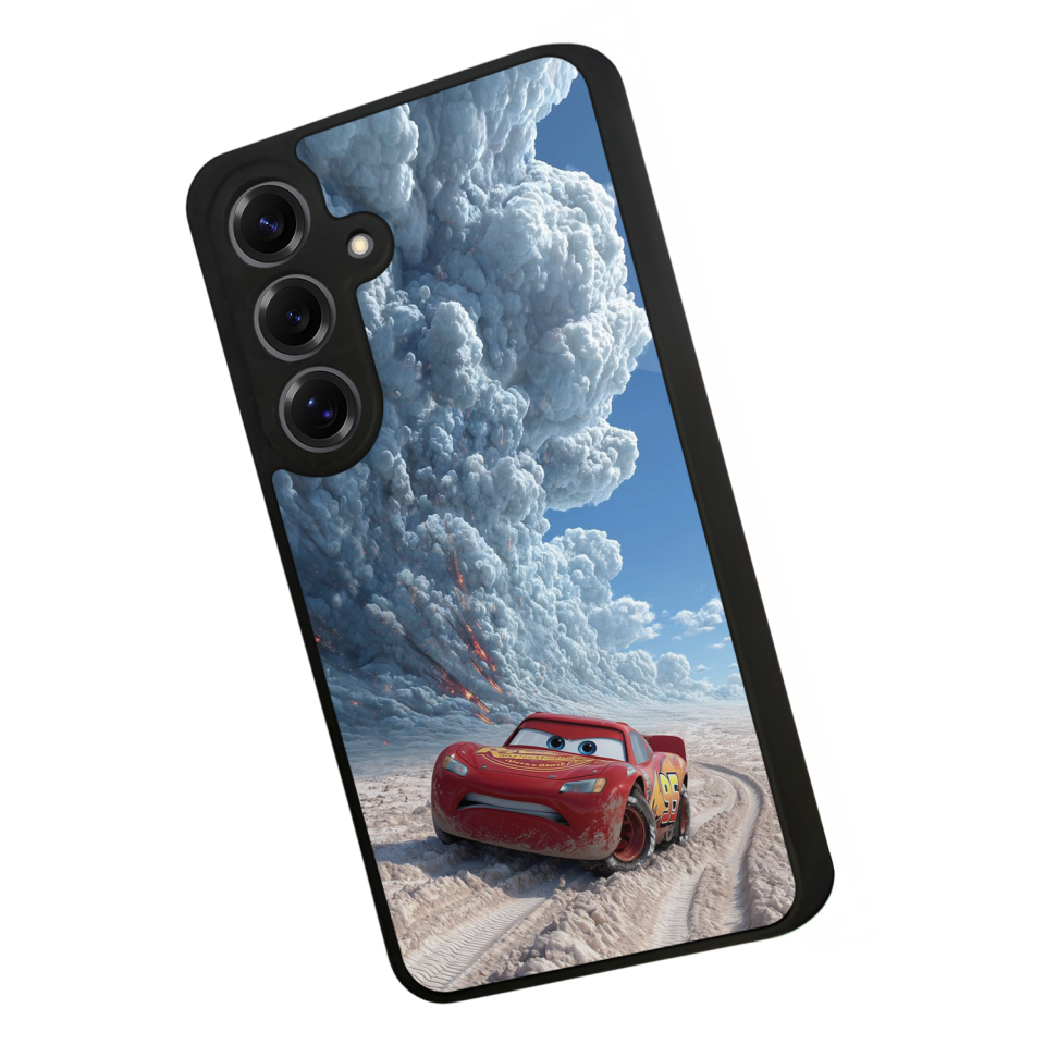Samsung Galaxy S25 Uyumlu Şimsek McQueen Tasarımlı Glossy Premium Kılıf