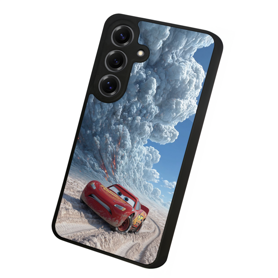 Samsung Galaxy S25 Uyumlu Şimsek McQueen Tasarımlı Glossy Premium Kılıf