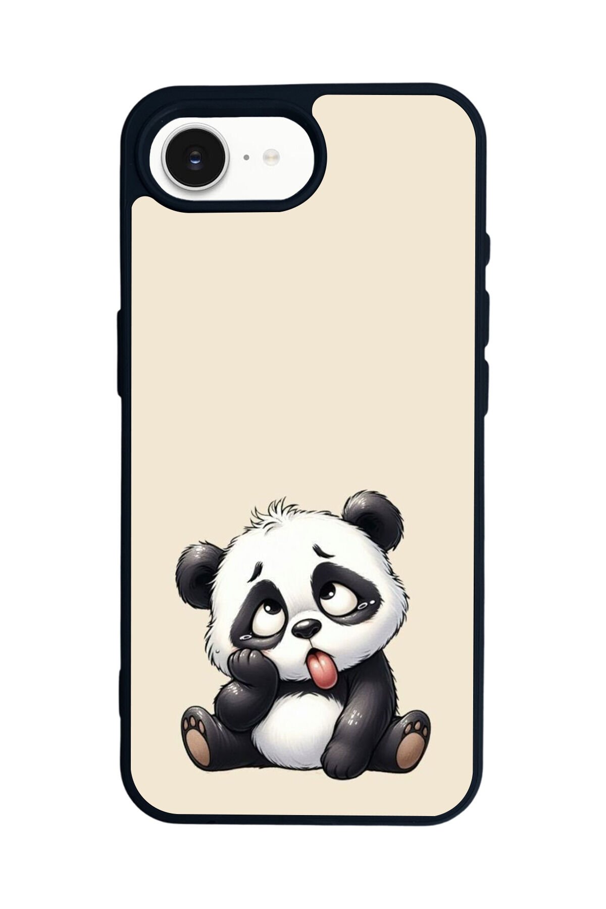 iPhone 16E Uyumlu Panda Tasarımlı Glossy Premium Kılıf