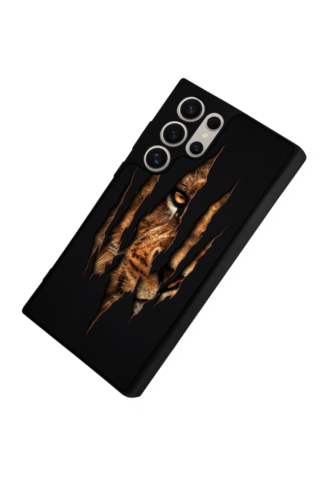 Samsung Galaxy S23 Ultra Uyumlu Aslan Tasarımlı Glossy Premium Kılıf