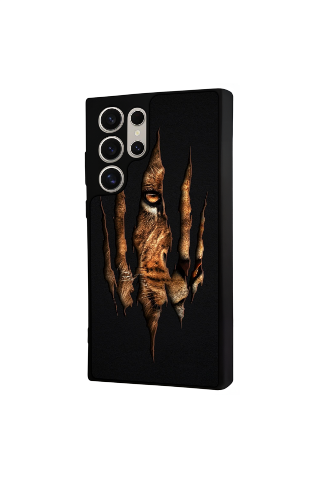 Samsung Galaxy S23 Ultra Uyumlu Aslan Tasarımlı Glossy Premium Kılıf