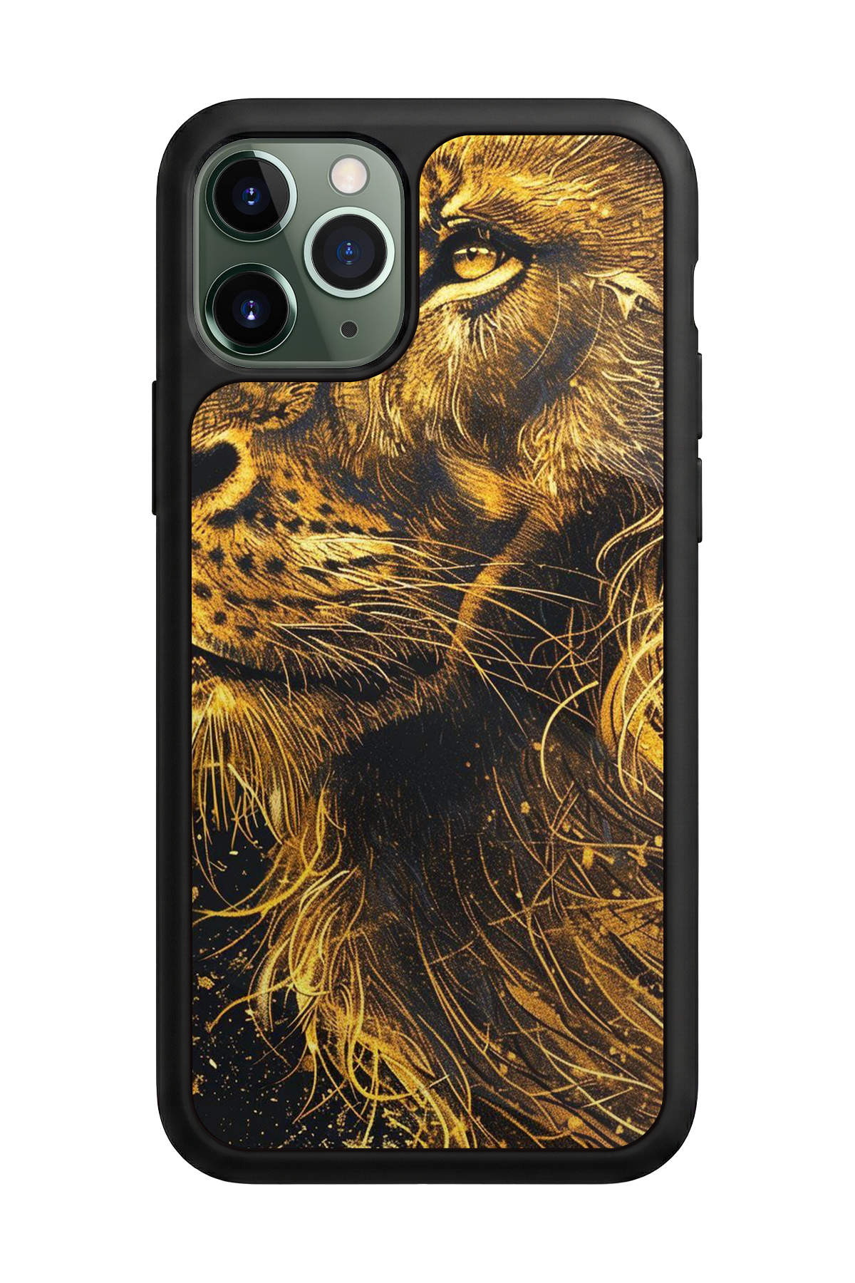 iPhone 11 Pro Uyumlu Aslan Tasarımlı Glossy Premium Kılıf