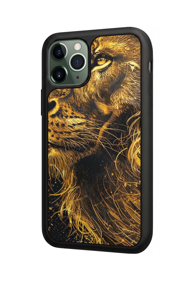iPhone 11 Pro Uyumlu Aslan Tasarımlı Glossy Premium Kılıf
