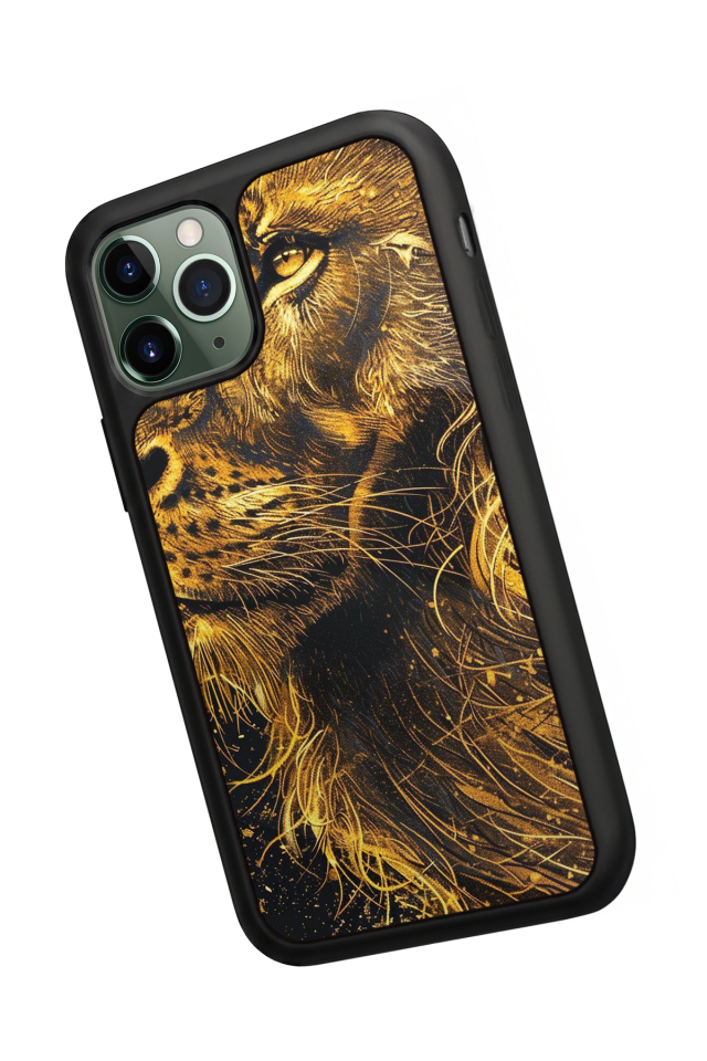 iPhone 11 Pro Uyumlu Aslan Tasarımlı Glossy Premium Kılıf