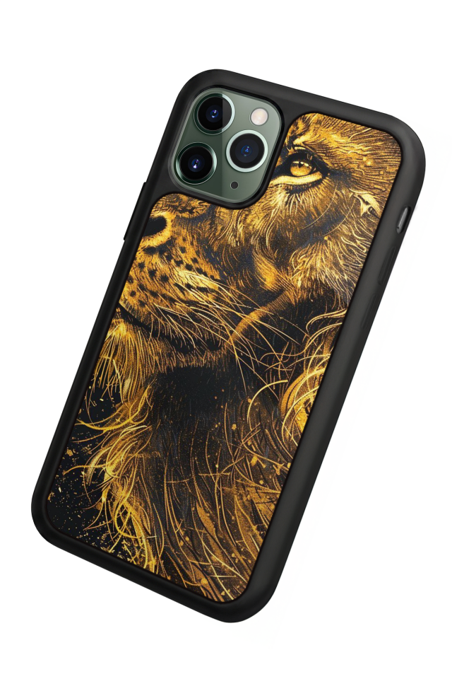 iPhone 11 Pro Uyumlu Aslan Tasarımlı Glossy Premium Kılıf