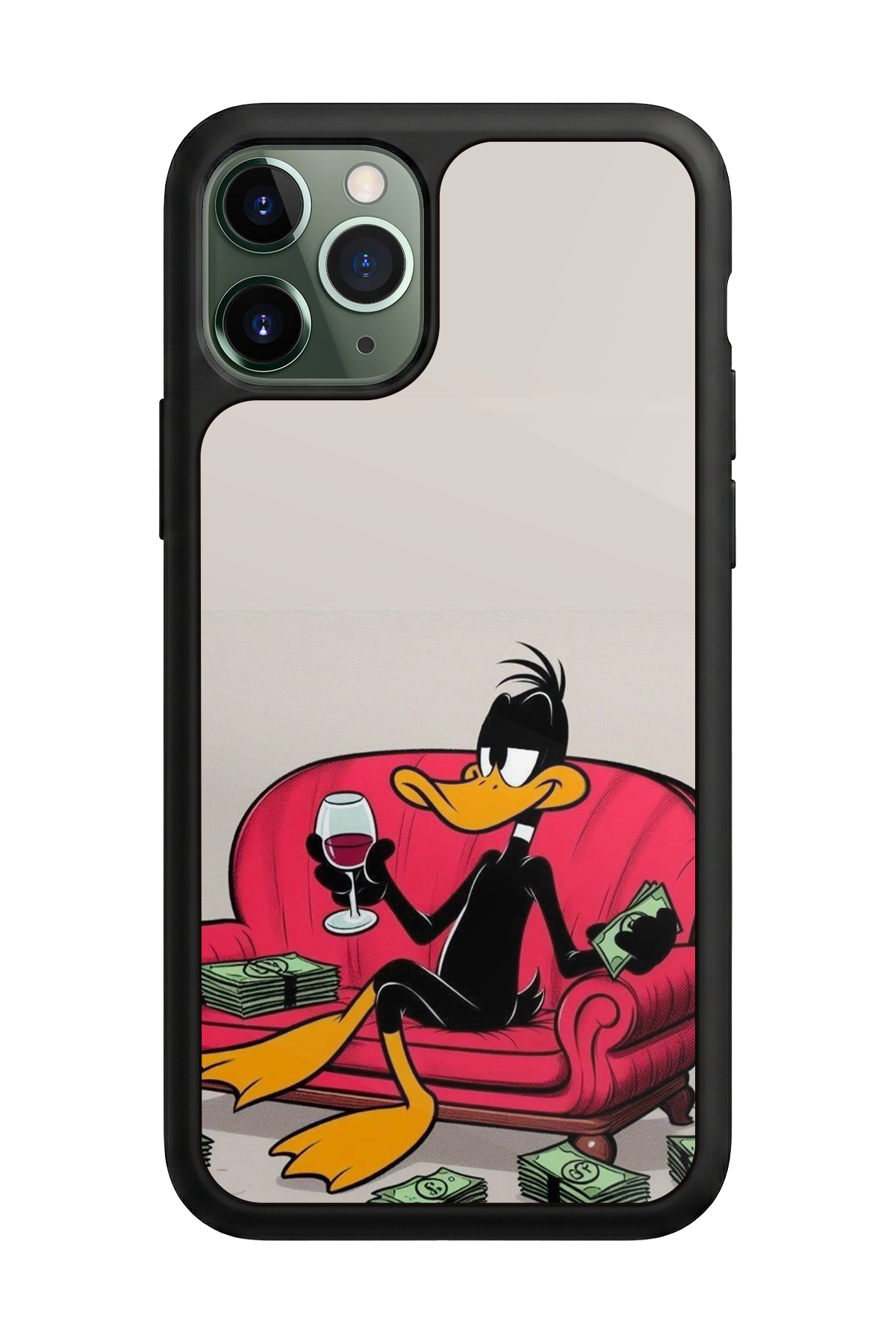 iPhone 11 Pro Max Uyumlu Daffy duck Tasarımlı Glossy Premium Kılıf
