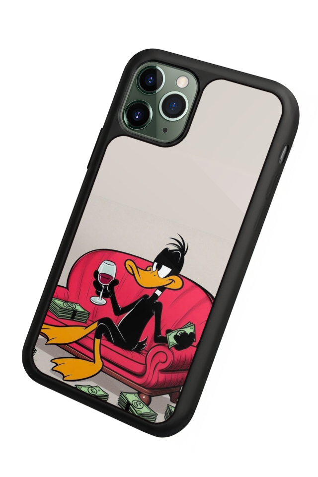 iPhone 11 Pro Max Uyumlu Daffy duck Tasarımlı Glossy Premium Kılıf