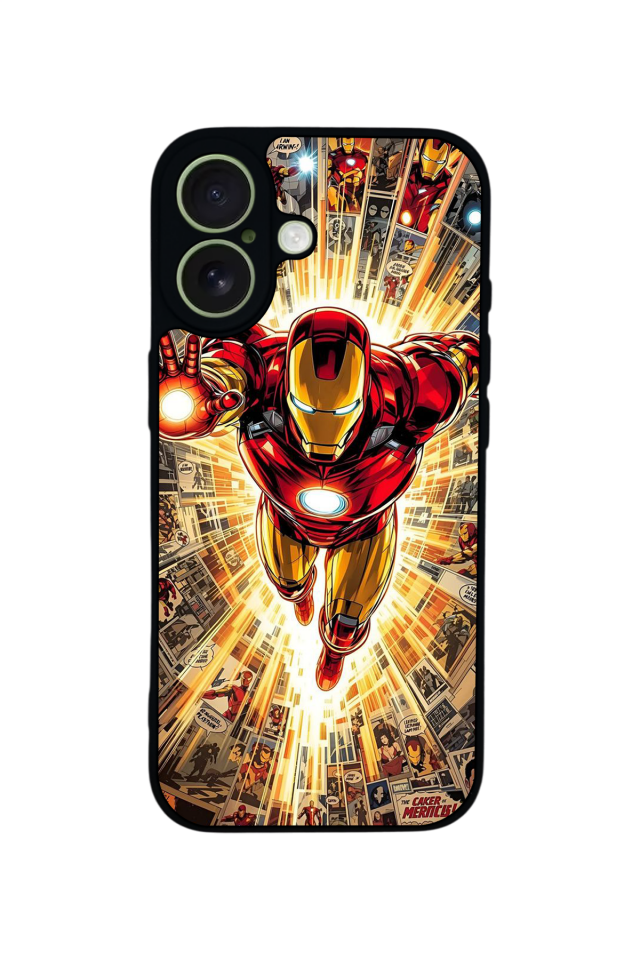 iPhone 17 Uyumlu Iron Man ( Demir Adam ) Tasarımlı Glossy Premium Kılıf