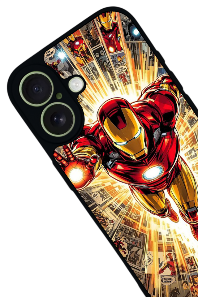 iPhone 17 Uyumlu Iron Man ( Demir Adam ) Tasarımlı Glossy Premium Kılıf