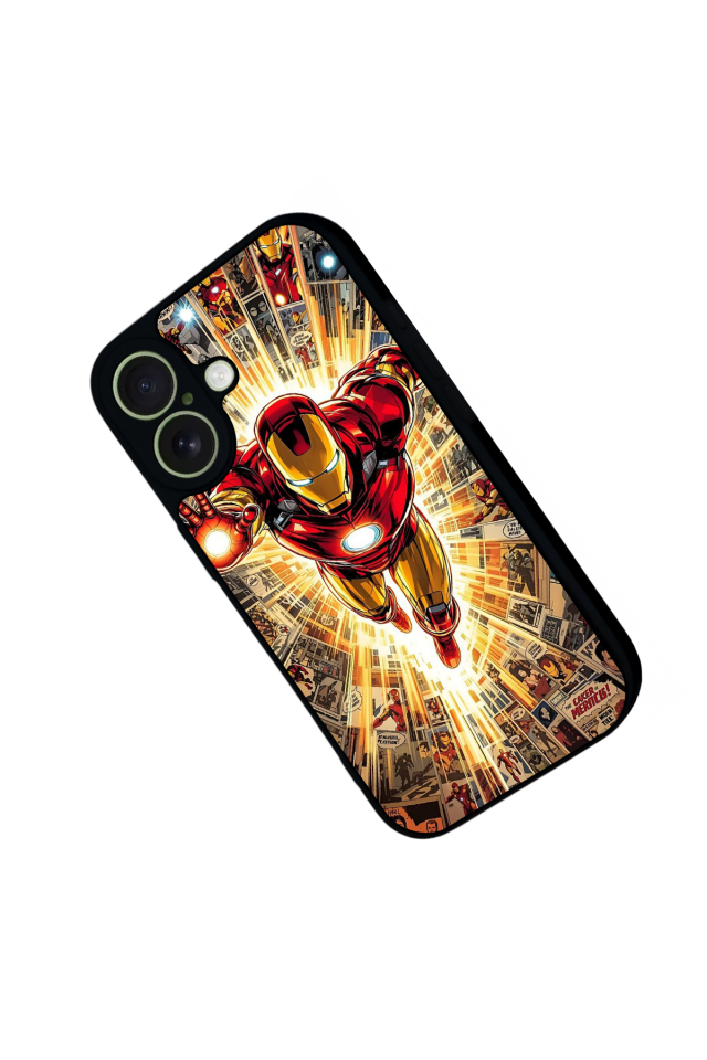 iPhone 17 Uyumlu Iron Man ( Demir Adam ) Tasarımlı Glossy Premium Kılıf