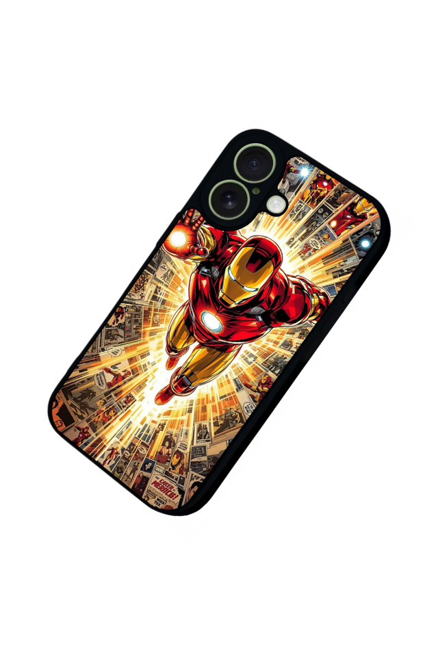 iPhone 17 Uyumlu Iron Man ( Demir Adam ) Tasarımlı Glossy Premium Kılıf