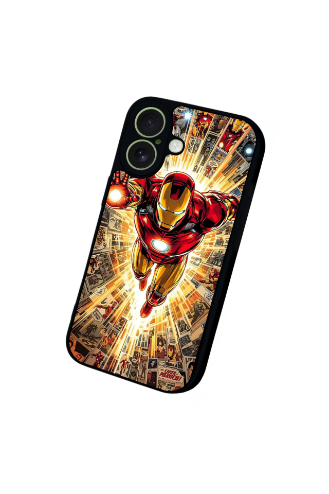 iPhone 17 Uyumlu Iron Man ( Demir Adam ) Tasarımlı Glossy Premium Kılıf