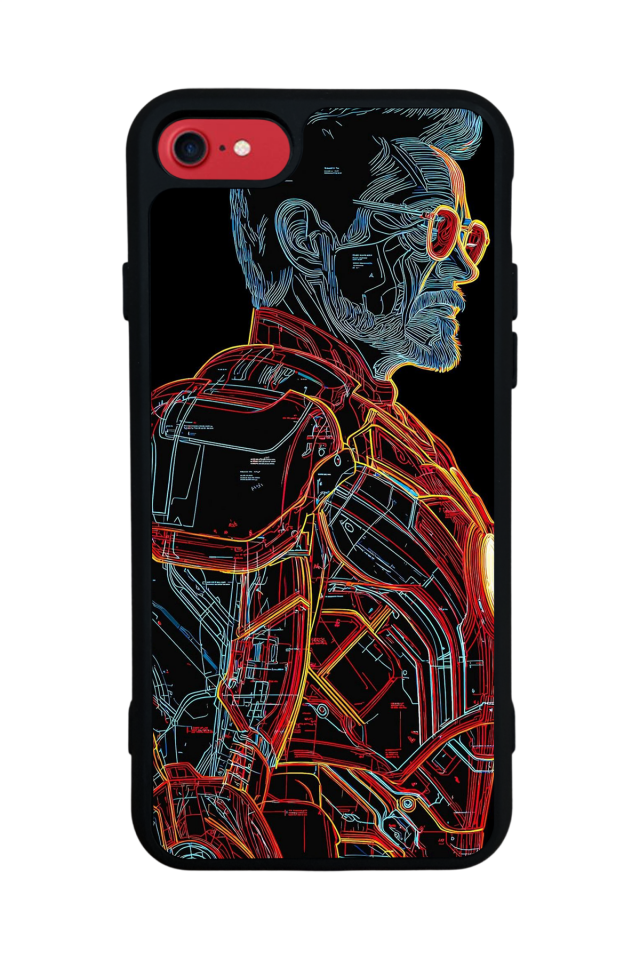 iPhone 7 Uyumlu Iron Man ( Demir Adam ) Tasarımlı Glossy Premium Kılıf