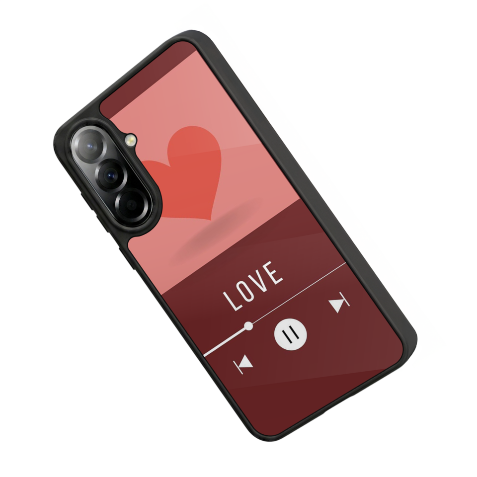 Samsung Galaxy A57 Uyumlu Kalp Love Tasarımlı Glossy Premium Kılıf