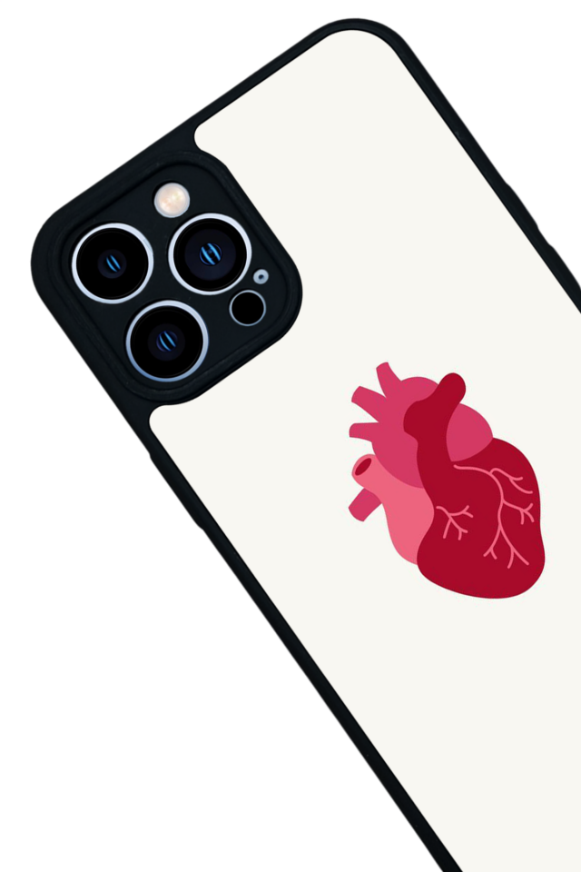 iPhone 12 Pro Max Uyumlu Kalp Love Tasarımlı Glossy Premium Kılıf