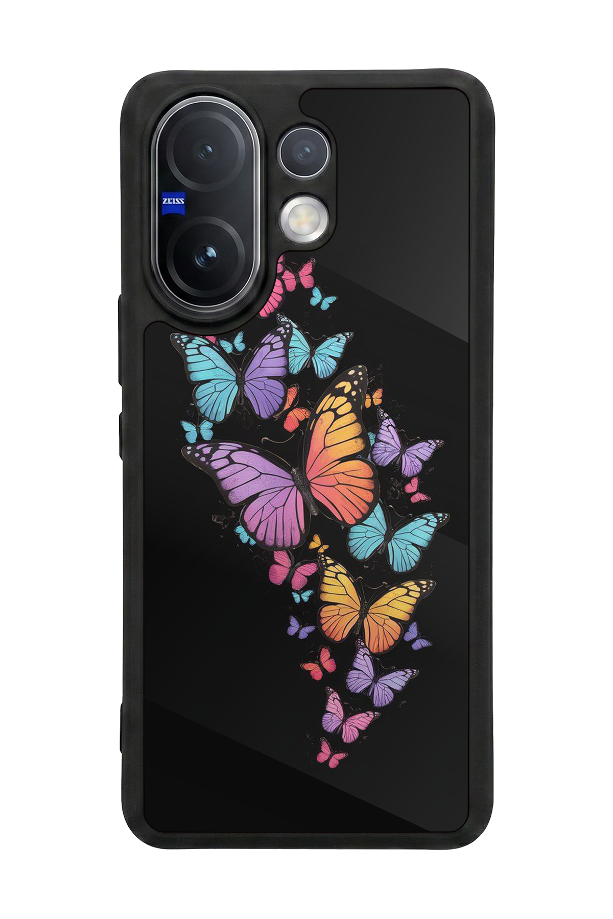 Vivo V60 Uyumlu Kelebek Tasarımlı Glossy Premium Kılıf