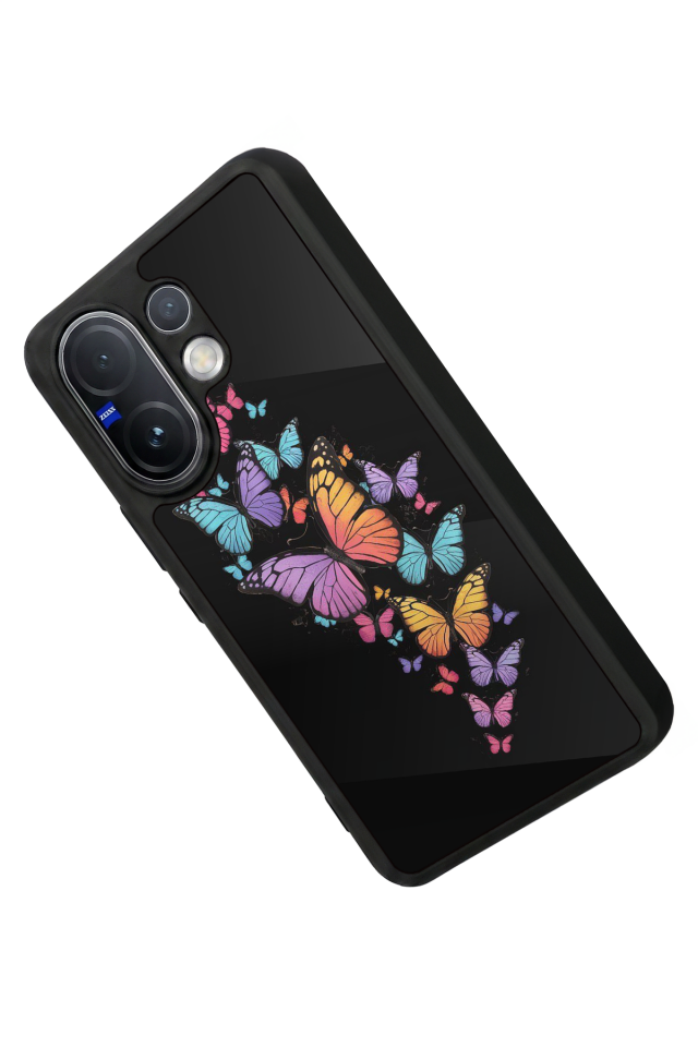 Vivo V60 Uyumlu Kelebek Tasarımlı Glossy Premium Kılıf