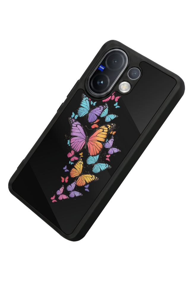 Vivo V60 Uyumlu Kelebek Tasarımlı Glossy Premium Kılıf