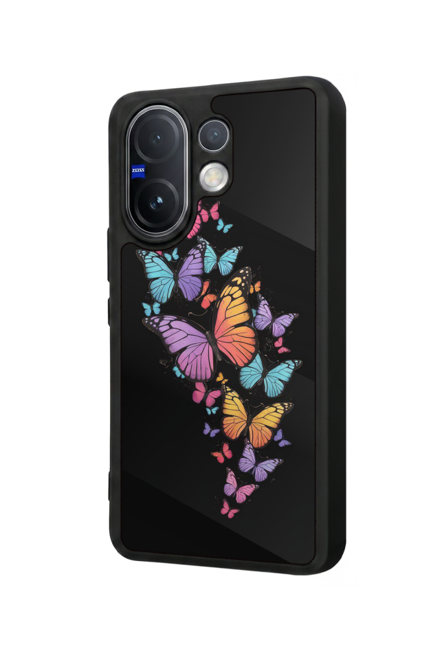 Vivo V60 Uyumlu Kelebek Tasarımlı Glossy Premium Kılıf