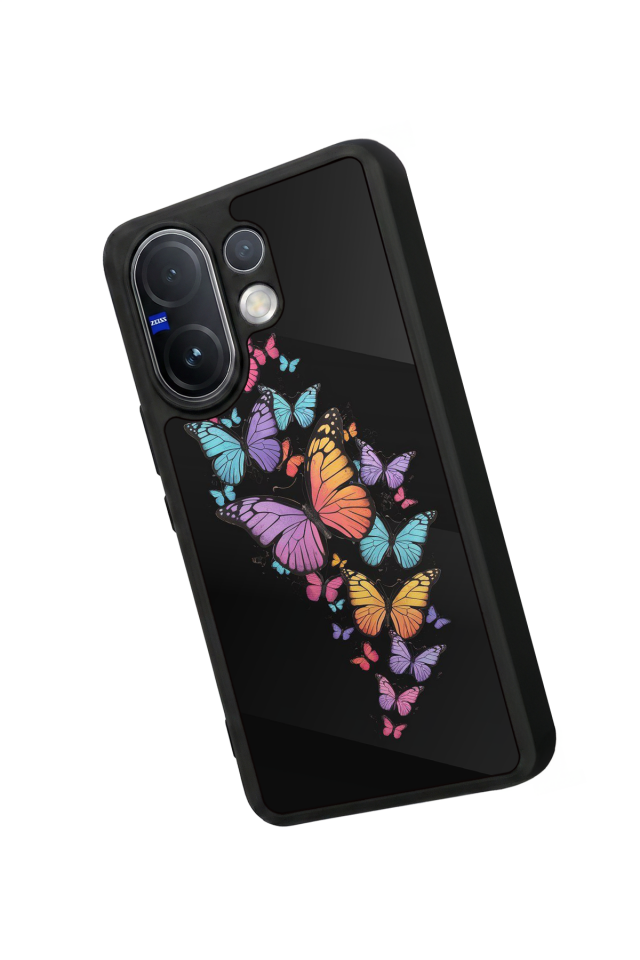 Vivo V60 Uyumlu Kelebek Tasarımlı Glossy Premium Kılıf