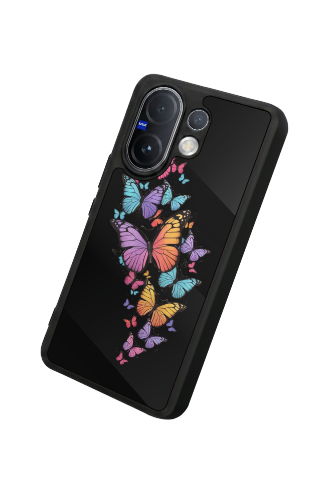Vivo V60 Uyumlu Kelebek Tasarımlı Glossy Premium Kılıf