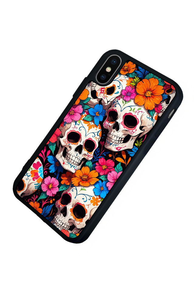 iPhone XS Max Uyumlu KuruKafa Tasarımlı Glossy Premium Kılıf