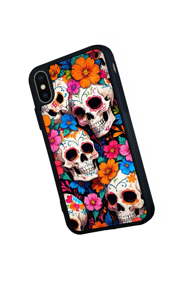 iPhone XS Max Uyumlu KuruKafa Tasarımlı Glossy Premium Kılıf