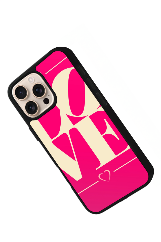 iPhone 16 Pro Uyumlu Love Tasarımlı Glossy Premium Kılıf