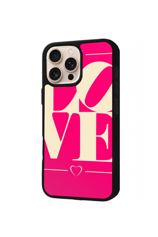 iPhone 16 Pro Uyumlu Love Tasarımlı Glossy Premium Kılıf