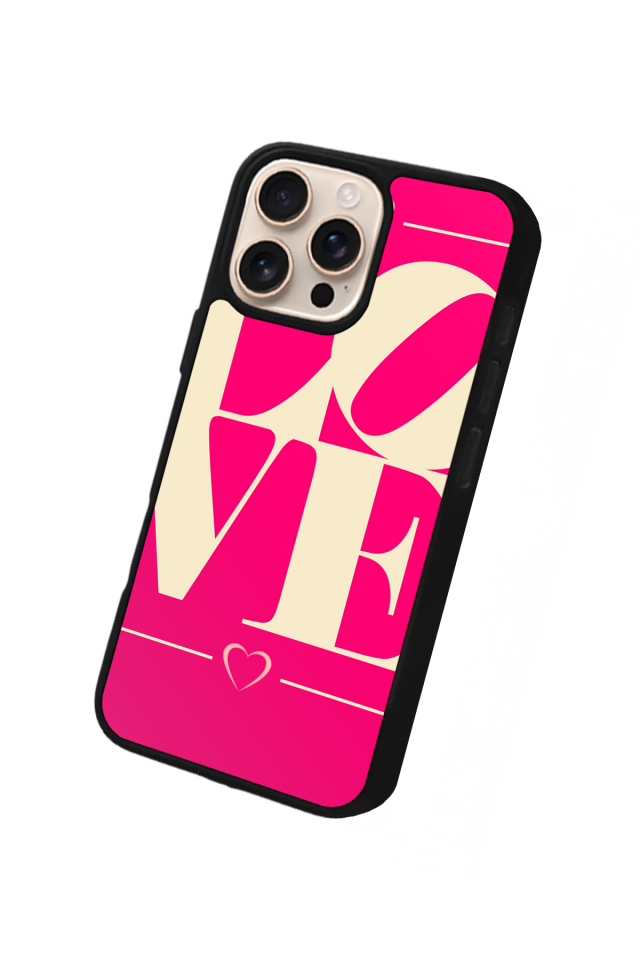 iPhone 16 Pro Uyumlu Love Tasarımlı Glossy Premium Kılıf