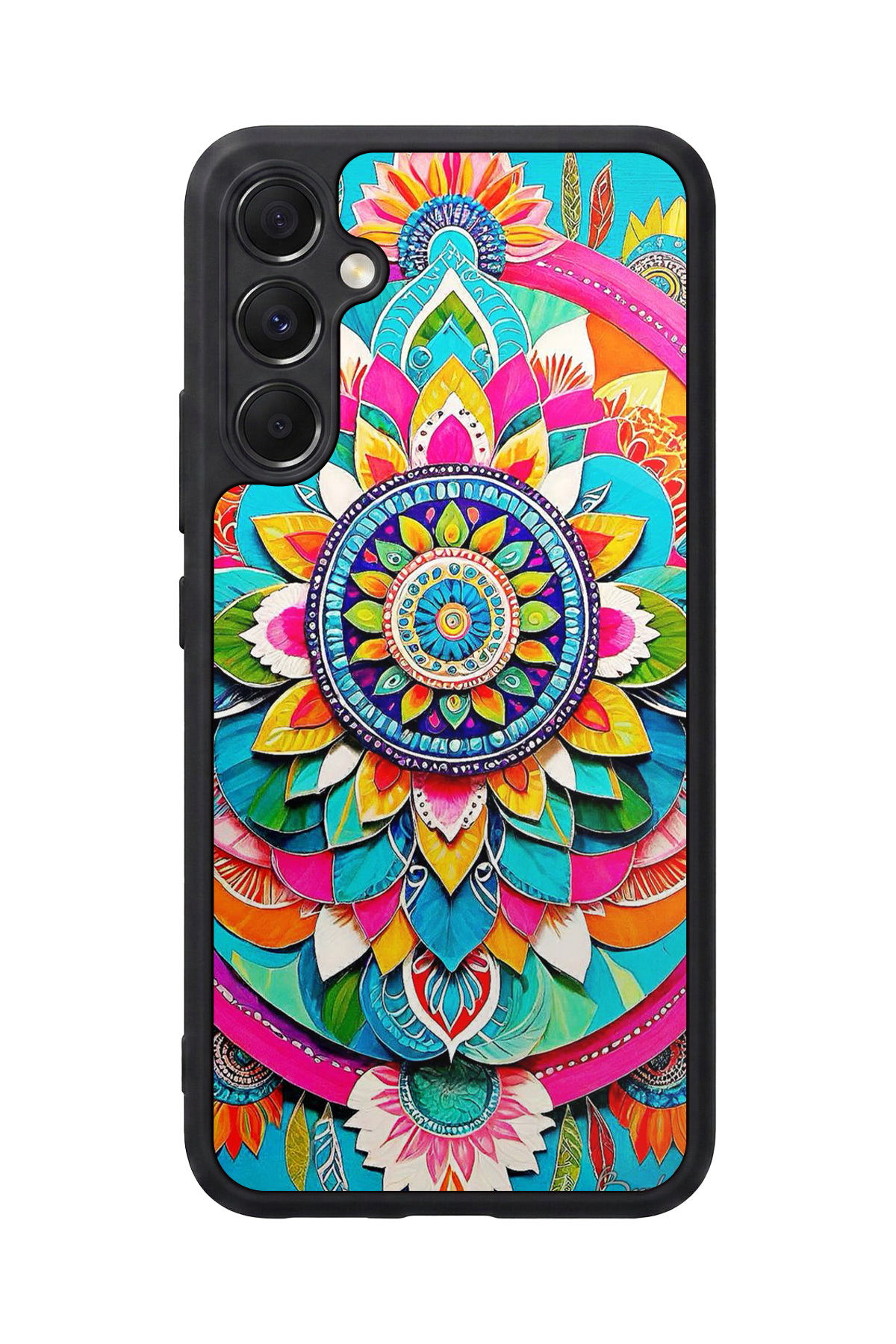 Samsung Galaxy A34 Uyumlu Mandala Tasarımlı Glossy Premium Kılıf