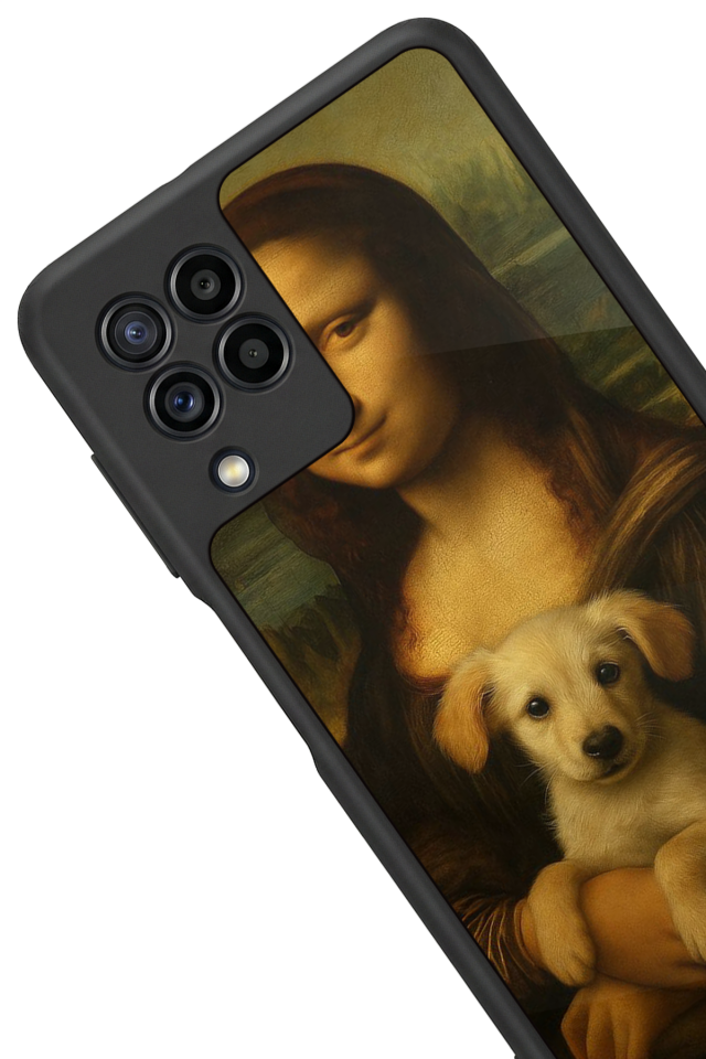 Samsung Galaxy M32 Uyumlu Monalisa Tasarımlı Glossy Premium Kılıf