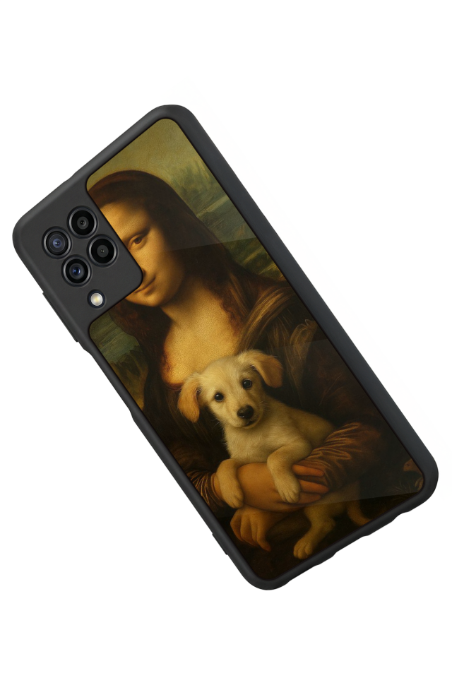 Samsung Galaxy M32 Uyumlu Monalisa Tasarımlı Glossy Premium Kılıf