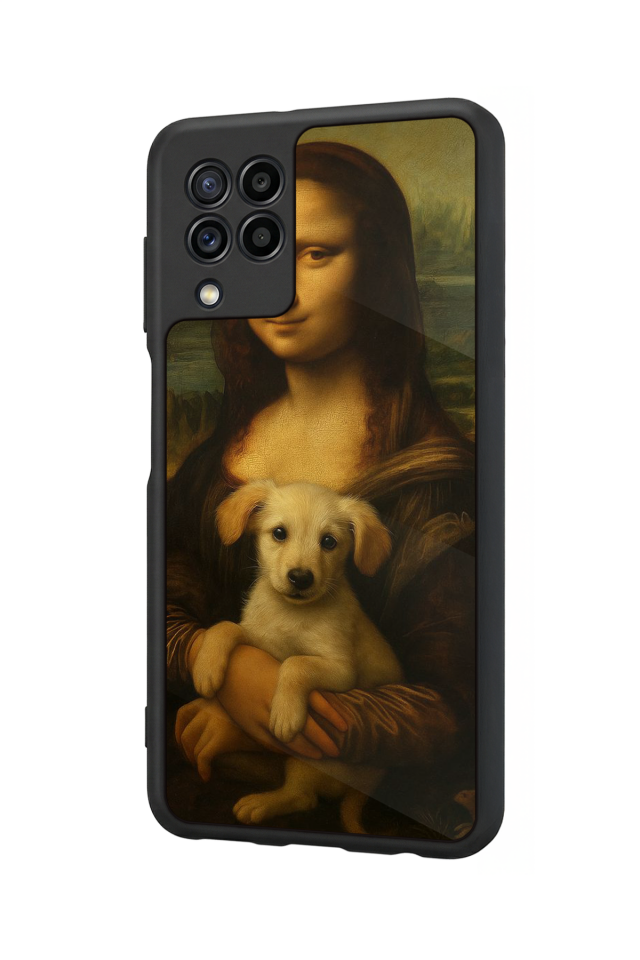 Samsung Galaxy M32 Uyumlu Monalisa Tasarımlı Glossy Premium Kılıf