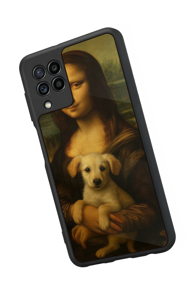 Samsung Galaxy M32 Uyumlu Monalisa Tasarımlı Glossy Premium Kılıf