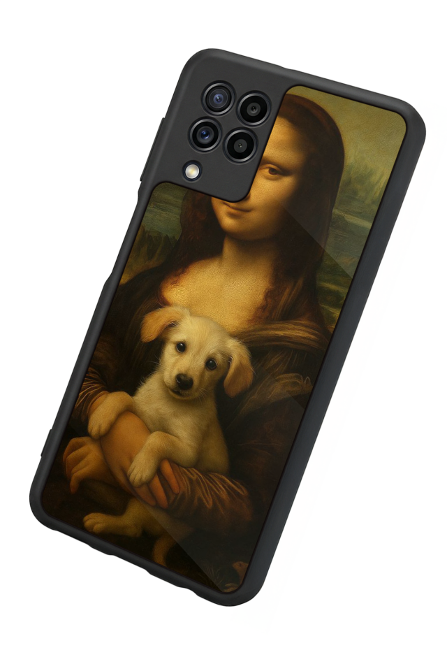 Samsung Galaxy M32 Uyumlu Monalisa Tasarımlı Glossy Premium Kılıf