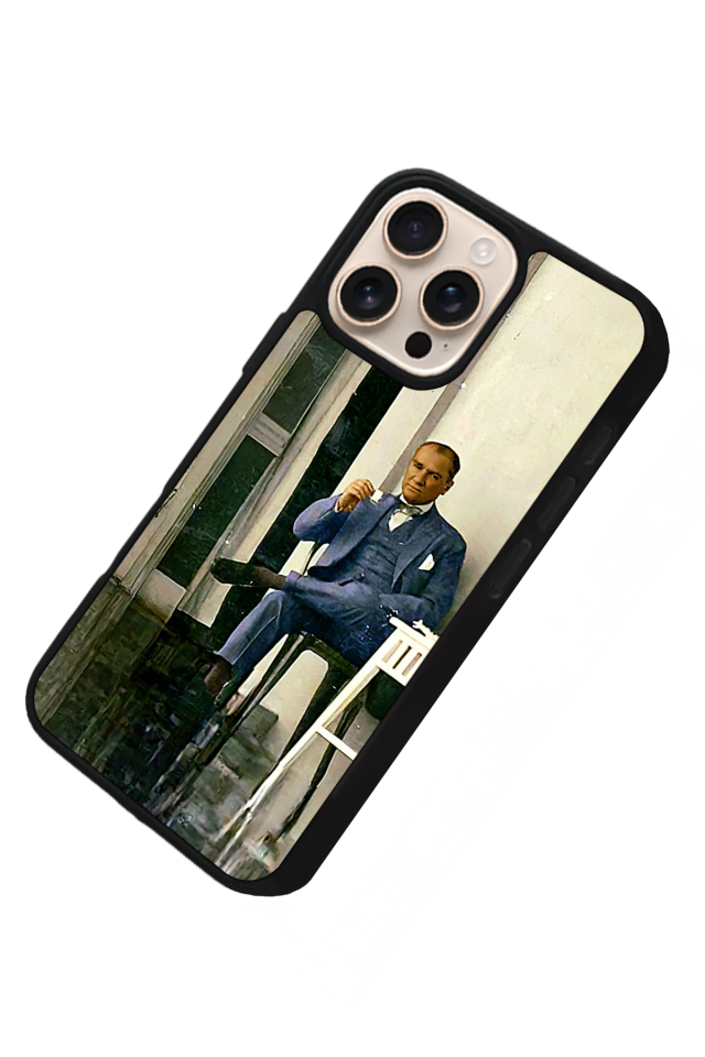 iPhone 16 Pro Uyumlu Mustafa Kemal Ataturk Tasarımlı Glossy Premium Kılıf
