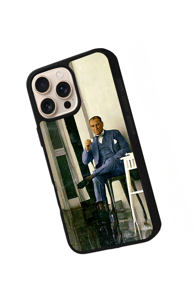 iPhone 16 Pro Uyumlu Mustafa Kemal Ataturk Tasarımlı Glossy Premium Kılıf