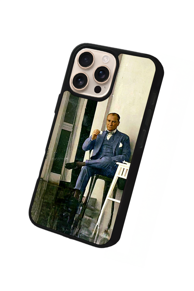 iPhone 16 Pro Uyumlu Mustafa Kemal Ataturk Tasarımlı Glossy Premium Kılıf