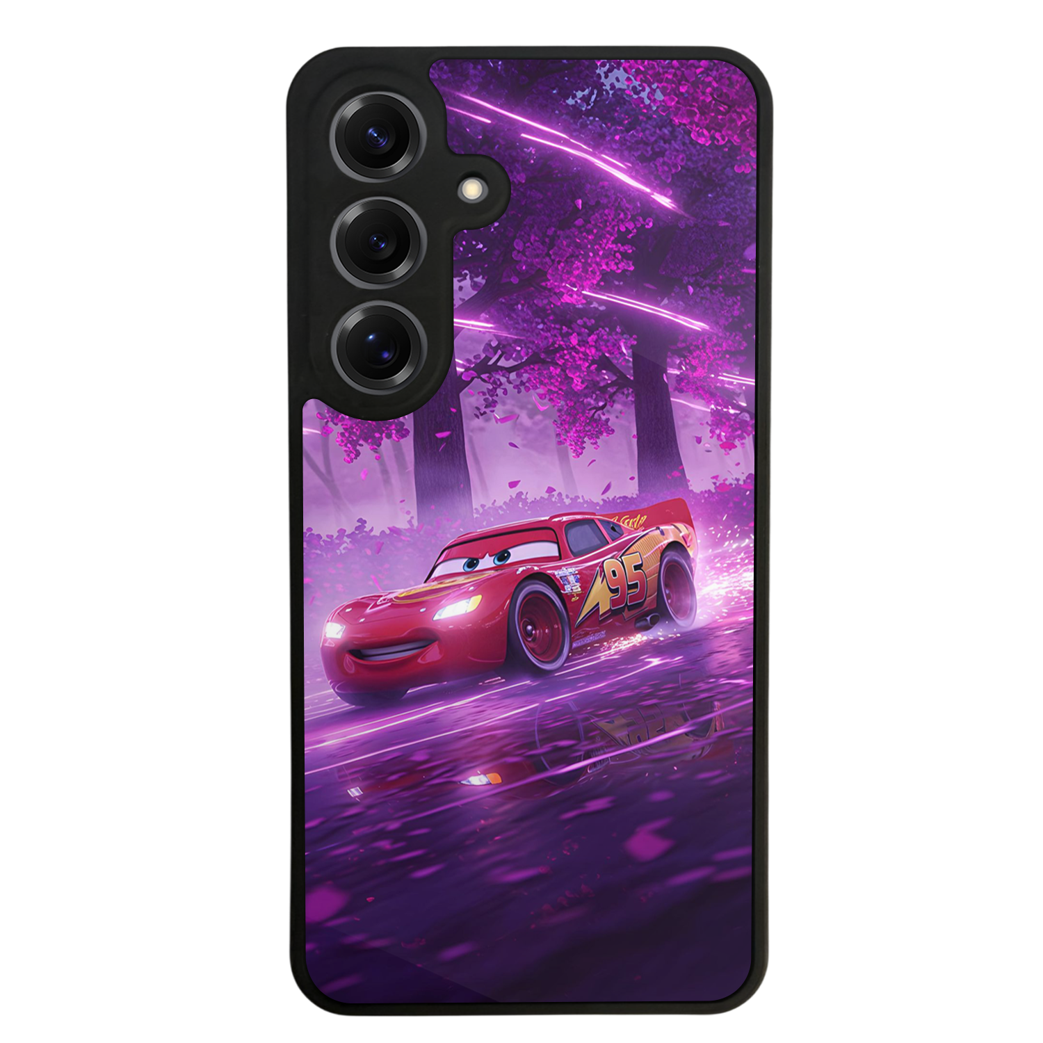 Samsung Galaxy S25 Uyumlu Şimsek McQueen Tasarımlı Glossy Premium Kılıf